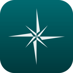 Game-Books app icon - compass star on teal background