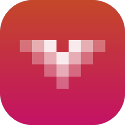 Teamioo app icon - pixelated heart on red-pink gradient